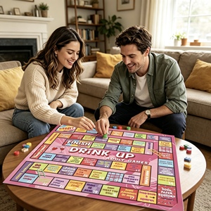 Couple Drinking <strong>Monopoly</strong> Board Game Adult Date Night Party Interactive Chess Game for Lovers Game Night Entertainment - Product Image 1
