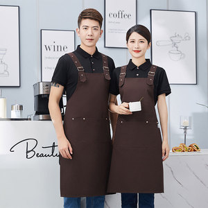 ผ้ากันเปื้อนสายไขว้สีน้ำเงินรอยัล โพลีเอสเตอร์ กันคราบ สำหรับร้านอาหารและบาร์ - Product Image 4