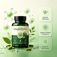 Capsules d'extrait d'herbes de chlorophylle de qualité alimentaire à marque privée OEM – Capsules de chlorophylle naturelle pour la santé digestive, intestinale et cutanée