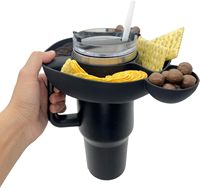 Bol à collation en silicone de qualité alimentaire réutilisable en forme d'ours pour gobelet de 40 oz avec poignée, plateau à collation pour gobelet