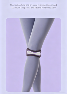 Sangle de soutien rotulien respirante et réglable en silicone à double compression et absorption des chocs pour la course et la randonnée - Product Image 4
