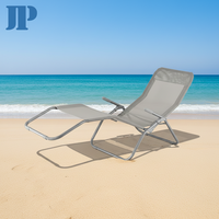 Chaise de plage pliable personnalisée, nouvelle et populaire, pour l'extérieur, hôtel, villa, patio, camping, piscine, en acier, transat de plage