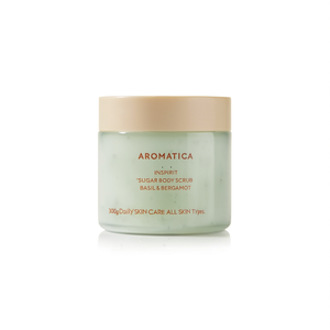 Aromatica Inspirit Sugar Body Scrub, Exfoliante Corporal de Azúcar con Albahaca y Bergamota, 300g, Cuidado Diario de la Piel, Para Todo Tipo de Piel - Product Image 2