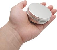 10ml 30ml 50ml 100ml 200ml rond en aluminium cosmétique boîte en fer blanc récipient en métal pour baume à lèvres bougie pilule cheveux cire noir pot en aluminium