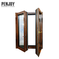 Ventana Abatible de Madera de Alta Seguridad a Precio de Fábrica, Ventana Abatible de Acero Inoxidable para Uso en Hoteles, Ventana de Madera y Aluminio para Casa Pasiva
