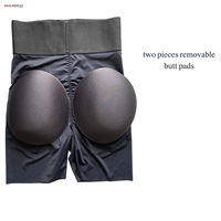 Shorty Gainant Rembourré 2 en 1 Sculptant Effet BBL sans Coutures avec Ceinture Amincissante Ventre Plat