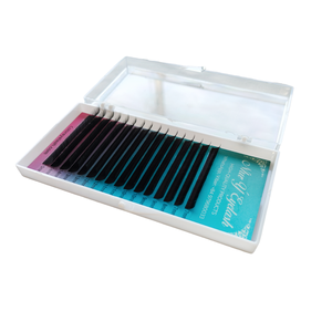 Extensiones de pestañas 16 líneas Faux Mink Etiqueta Privada Nhu Y NY16 B C CC D Curl clásico mate negro hecho a mano volumen Individual - Product Image 2