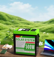 Sistem Cadangan Daya 500W LiFePO4 (384Wh) |   6000 Siklus Dalam (Deep Cycle) |   Output 220V/12V/USB |   Stasiun Tenaga Listrik Luar Ruangan yang Dapat Diisi Ulang dengan Tenaga Surya
