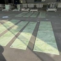 Revêtement mural décoratif en pierre de marbre polie, panneau incurvé pour hôtel et sol