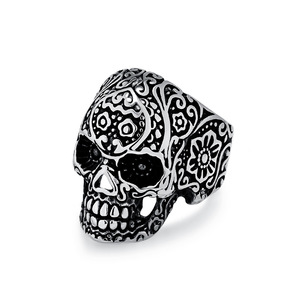 Skull <b>Ring</b> For <b>Men</b> Zinc Alloy Black Gold Silver Punk Style Jewelry Casual Wear - Product Image 5