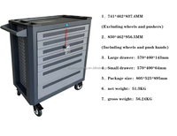 Carro cajón de 7 capas de alta calidad, carro de herramientas aislado, caja de herramientas, gabinete con asa y ruedas