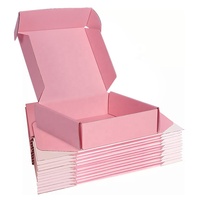 Meilleure Vente Usine OEM Boîte d'Expédition en Carton Ondulé Rose Imprimée avec Logo Personnalisé