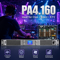 Amplificateur de puissance numérique 4x1600W avec écran LCD, amplificateur audio professionnel 4 canaux pour enceintes PA, caissons de basses et sonorisation de scène