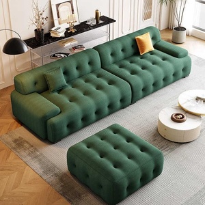 Canapé-lit minimaliste italien Roche <span class=keywords><strong>Bobois</strong></span> à une place, mobile, pour petits salons, bureaux, usage domestique, en tissu chenille à lignes droites - Product Image 1