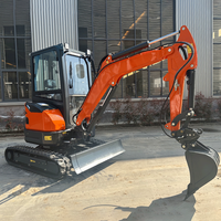 Mini-excavatrice compacte hydraulique certifiée CE EPA pour le développement de sites agricoles, les travaux de rénovation paysagère, 2 tonnes, 3 tonnes