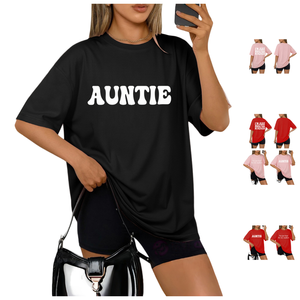 เสื้อยืดโอเวอร์ไซส์แขนสั้นพิมพ์ลาย สไตล์ลำลองสตรีทแวร์ - Product Image 1