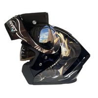 Casque de moto exclusif transfrontalier à double visière relevable certifié DOT toutes saisons