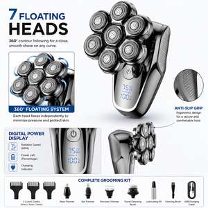 MS-687 Seven-blade Long-Lasting Waterproof IPX7 Digital Display Profesional Portable Shavers for Men Seven-blade Ultra-dense Cut - Product Image 5