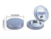 Boîte cosmétique magnétique vide de 42 mm, couleur unie, emballage plastique pour fard à paupières et illuminateur