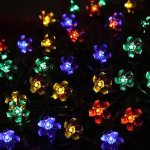 GLS-100-9 태양 50LED 복숭아 꽃 빛 문자열 블루/퍼플/화이트/따뜻한 흰색/다채로운 Led 크리스마스 장식 조명