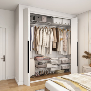 <span class=keywords><strong>Porte</strong></span> de <span class=keywords><strong>placard</strong></span> pliante en <span class=keywords><strong>OSB</strong></span> OEM et en gros avec système de glissière silencieux pour chambre à coucher et dressing - Product Image 5