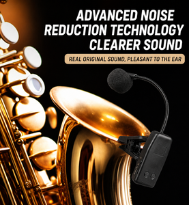 Microphone pour saxophone avec pince à ressort pour trompette et suona, micro d'instrument pour performance scénique pour grandes et petites trompes - Product Image 2