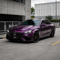 Rollo de Vinilo para Automóviles con Garantía de 8 Años, Color Morado, PET de Alto Brillo, Autoregenerable, Antiarañazos, Rollo de Película para Cambio de Color Automotriz de Carrocería Completa