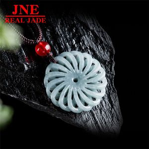 จี้หยกน้ำเงินธรรมชาติ รูปทรง<span class=keywords><strong>วง</strong></span><span class=keywords><strong>ล้อ</strong></span> นำ<span class=keywords><strong>โชค</strong></span> สร้อยคอหยกสำหรับผู้ชายและผู้หญิง - Product Image 1