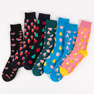 Personnalisé en gros <span class=keywords><strong>pas</strong></span> <span class=keywords><strong>cher</strong></span> drôle chaussettes hommes coton fruit <span class=keywords><strong>banane</strong></span> fraise motif chaussettes femmes équipage unisexe chaussettes - Product Image 2