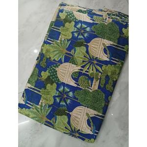 Dark <b>Green</b> Cotton Fabric with Traditional Tree Motif Print | Elegant Ethnic Cloth for Kurti Dress & Home Furnishing - Product Image 3