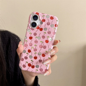 Funda para Teléfono Móvil con Doble Capa IMD y Lámina Dorada con Diseño de Cereza para iPhone 18 17 16 15 14 Pro Max, Carcasa Trasera Rígida Protectora, Personalización OEM - Product Image 3