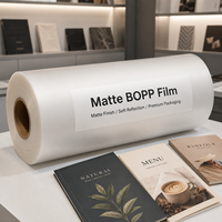 Film de plastification autonome mat velours BOPP, film de plastification thermique mat brillant pour emballage de boîtes et emballage de boîtes à gâteaux, impression