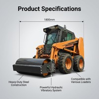 Compacteur vibrant hydraulique pour mini-chargeuse, attache rapide universelle pour la compactation de sols et d'asphalte en construction routière