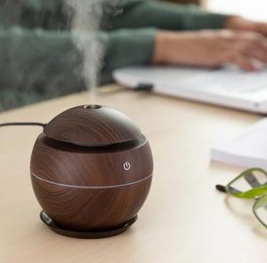 Diffuseur d'arômes intelligent portable <span class=keywords><strong>mini</strong></span> en grain de bois, humidificateur champignon, diffuseur d'huiles essentielles parfumées - Product Image 3
