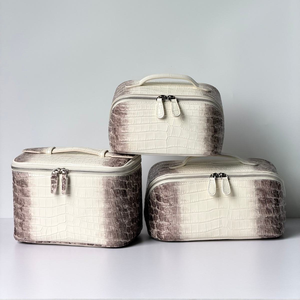 JOYSUN Trousse de Maquillage de Luxe Imperméable Effet Ombré Crocodile de l'Himalaya, Boîte Cosmétique Portable de Voyage - Product Image 6
