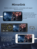 12V 1din Universel Carplay HD Stéréo MP5 Radio pour BMW Autoradio avec FM USB AUX Téléphone Charge Film Lecture 7805C