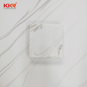 Trang Trí Nhân Tạo Đá Cẩm Thạch Đá Wall Panels Thiết Kế Trắng Rắn Bề Mặt Sheets Counter Top Acrylic Slab - Product Image 2