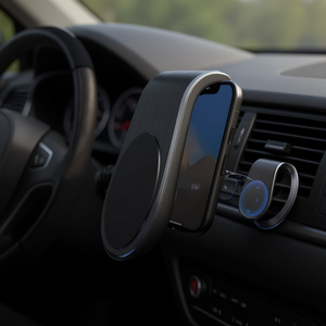 Support magnétique universel pour téléphone de voiture, fixation tableau de bord en métal anti-vibration pour tous les téléphones, support à clipser sur grille d'aération - Product Image 2