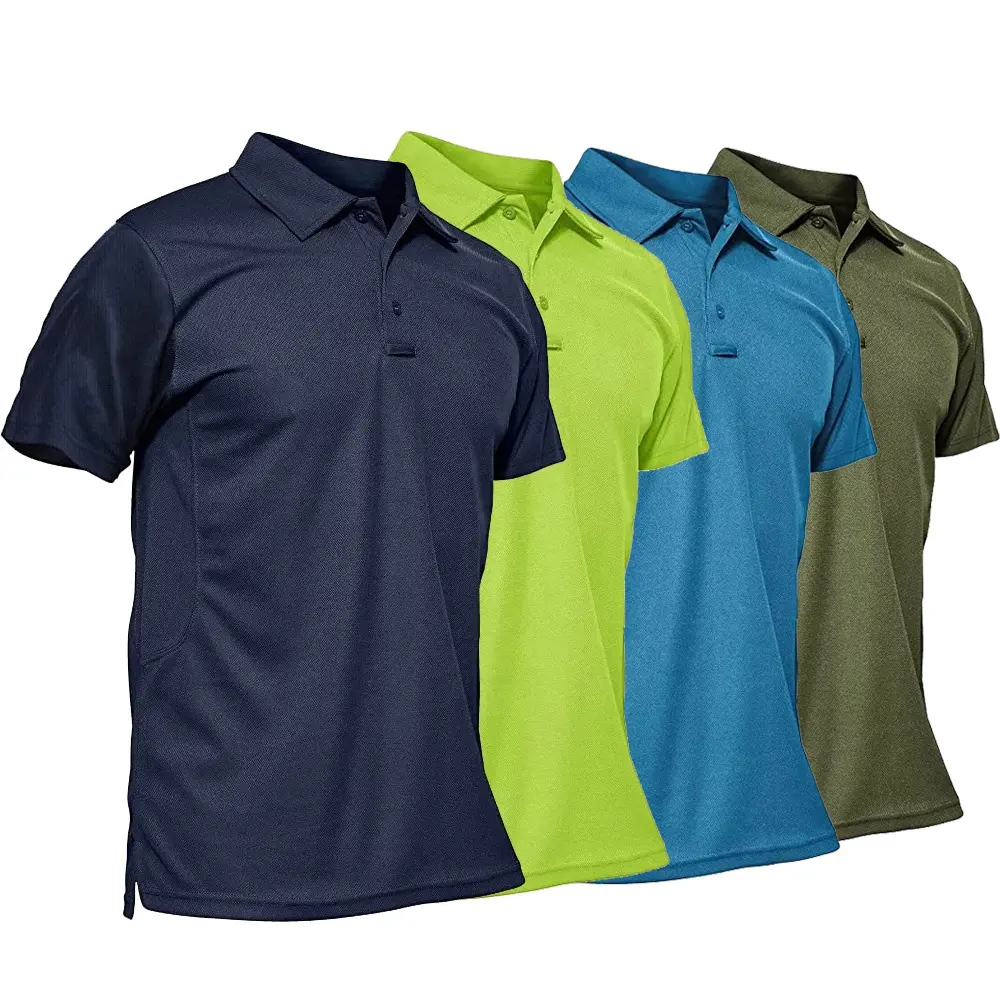 メンズパフォーマンス100% ポリエステルゴルフシャツフルピース昇華印刷ゴルフポロシャツ、カスタマイズされたロゴ付き