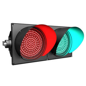 Feux de signalisation routière rouges et verts en polycarbonate plein écran de 300 mm - Product Image 2