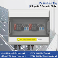 Boîtier de Combinateur Solaire 500V PV 2 Entrées 2 Sorties avec Certification CEC UL