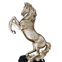 Cadeaux Artistiques Élégance Créative Statues de Chevaux en Argent Artisanat Artistique Décorations d'Intérieur Chevaux Cadeaux d'Affaires Ornements