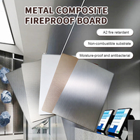 Panneau composite métallique ignifuge en aluminium - Panneau mural composite métallique ignifuge de classe A1 adapté aux bars/hôpitaux