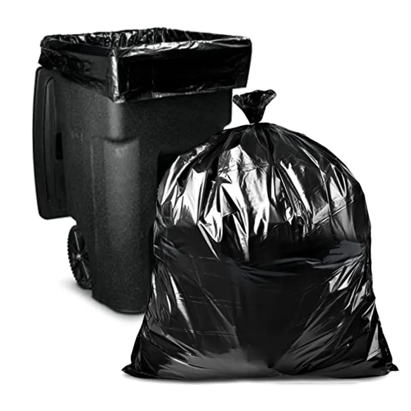 Sacchetto della spazzatura nero grande di vendita caldo sacco della spazzatura heavy duty cestino fodere sacchetto della spazzatura in plastica usa e getta