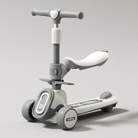 Trottinette auto-équilibrante pliable avec siège rotatif et détachable, lumières et musique, fabricant direct pour garçons et filles de 1 à 12 ans