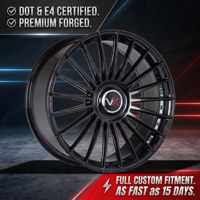 Jantes forgées sur mesure VeroX, finition noire brillante, multi-branches, 18, 19, 20, 21, 22 pouces, 5x120, 5x114.3, jantes en alliage pour BMW M3 Mustang