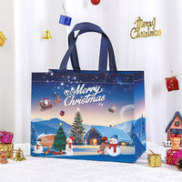 Nouveau style de sac fourre-tout en tissu non tissé écologique sac non tissé de cadeau de noël personnalisé avec logo