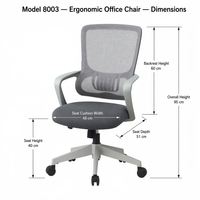 Chaise de bureau ergonomique pas chère, chaise de direction pivotante avec siège en maille, réglable en hauteur, chaise d'ordinateur pivotante