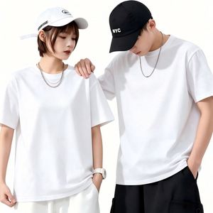 T-shirt personnalisé unisexe en coton 100% 300 GSM pour homme et femme, coupe ample vintage, blanc, vente en gros - Product Image 2