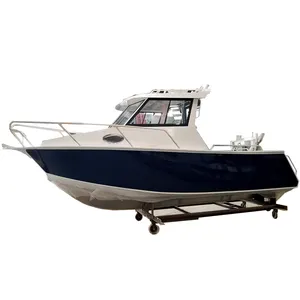 Precio de fábrica de pesca de aluminio barco nuevo estilo 6,85 m 23ft cabaña Cuddy